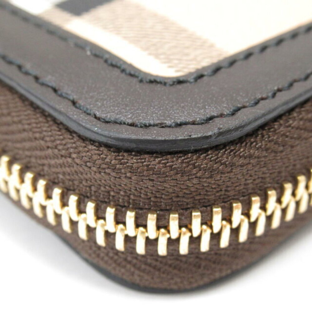 Burberry long brown wallet round beige leather - Picture 11 of 16